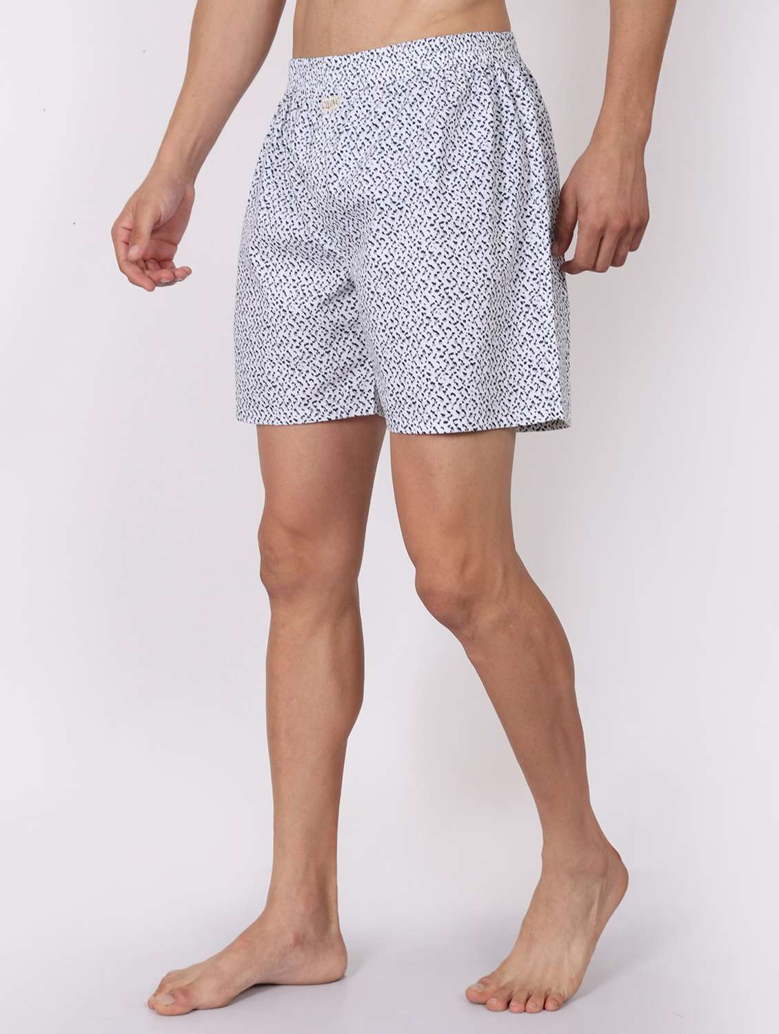 men printed mid rise loungewear boxer - 22020299 -  Standard Image - 2