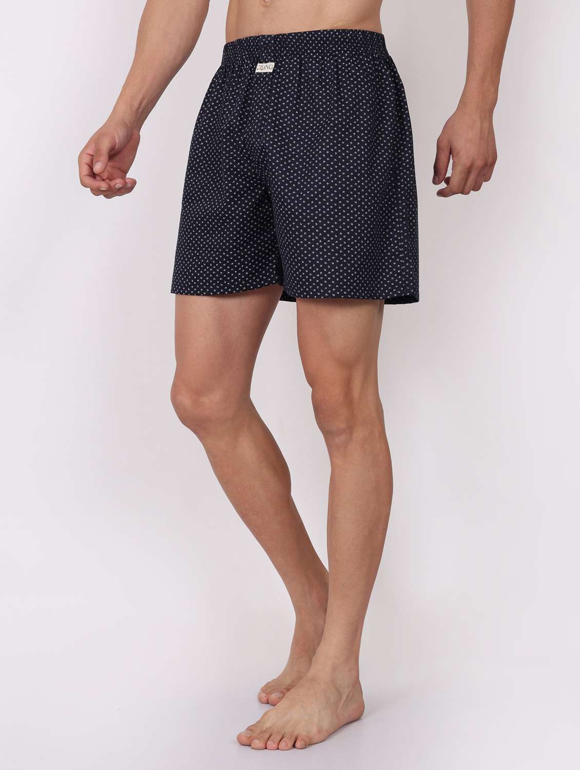 men printed mid rise loungewear boxer - 22020302 -  Standard Image - 2