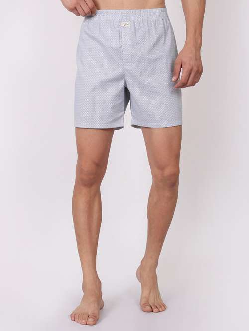 men printed mid rise loungewear boxer