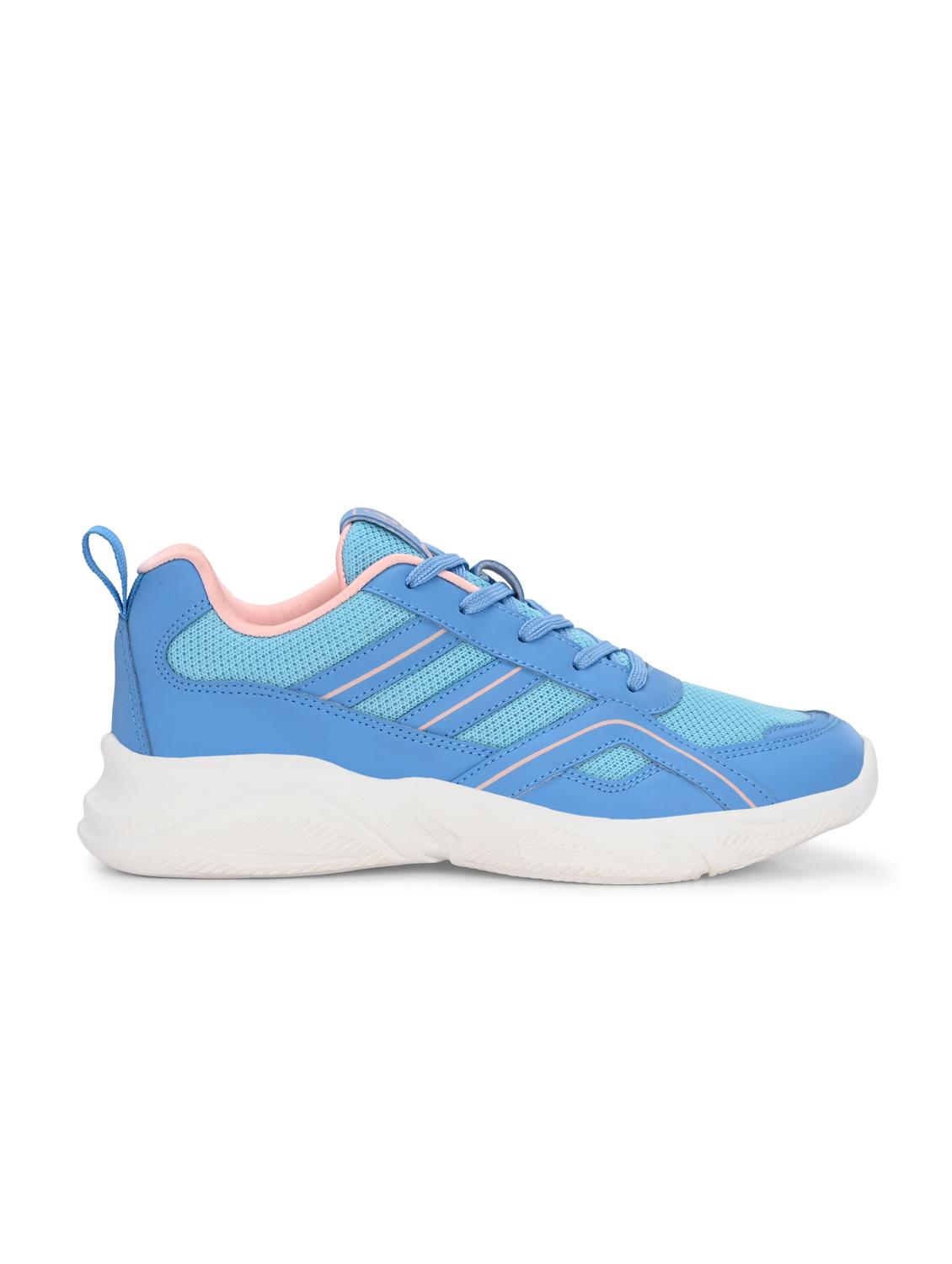 blue synthetic & mesh laceup sports shoes - 22020316 - Standard Image - 2