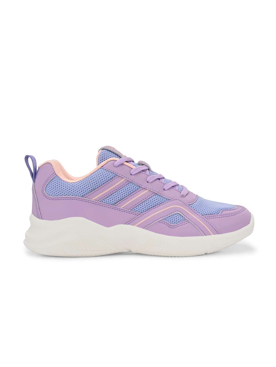 lavender synthetic & mesh laceup sports shoes - 22020318 - Standard Image - 2