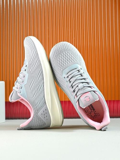 grey flyknit laceup sports shoes - 22020323 - Standard Image - 0
