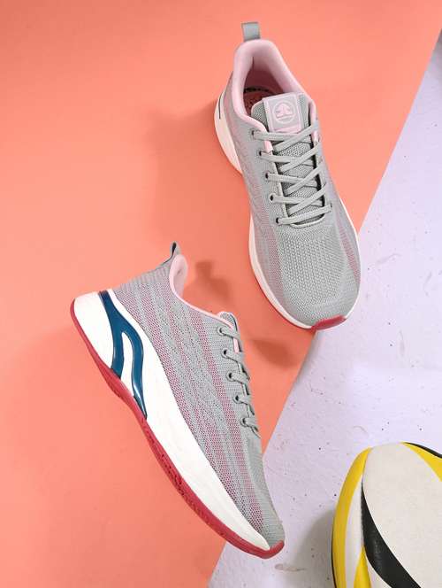 grey flyknit laceup sports shoes - 22020333 -  Standard Image - 0