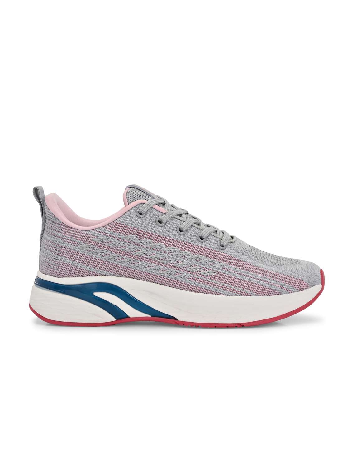 grey flyknit laceup sports shoes - 22020333 - Standard Image - 2