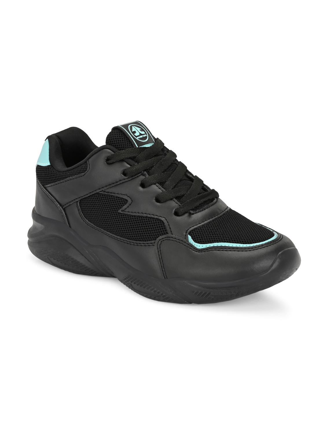 women black lace-up sports shoe - 22020337 - Standard Image - 2