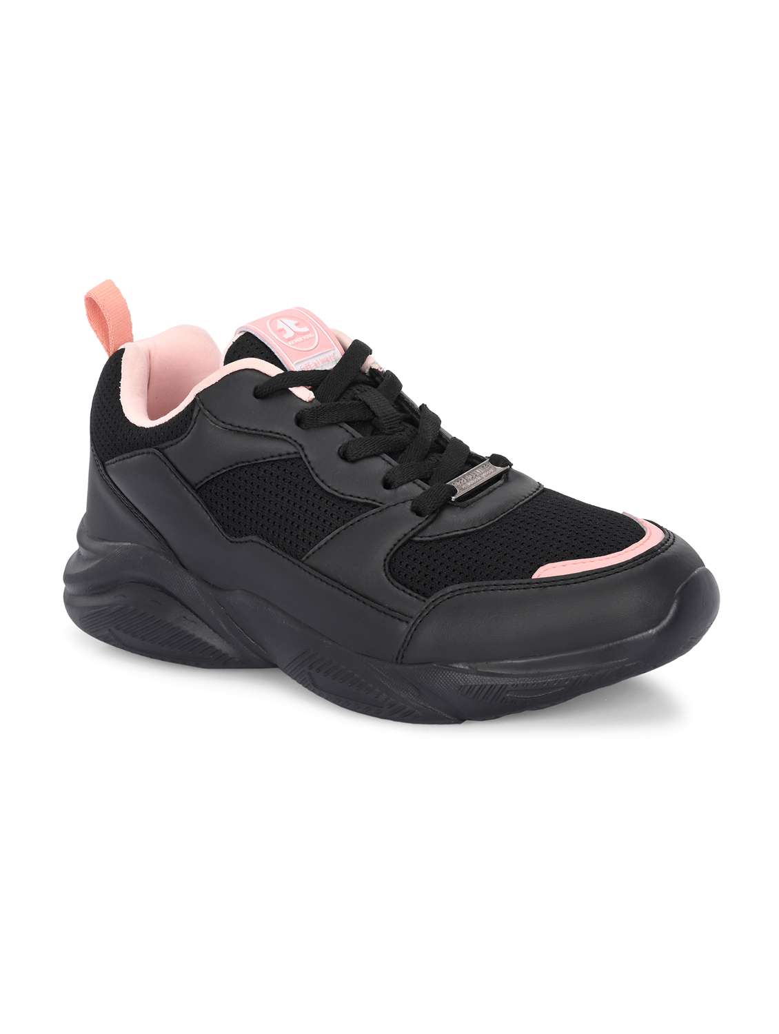 women black lace-up sports shoe - 22020353 - Standard Image - 2