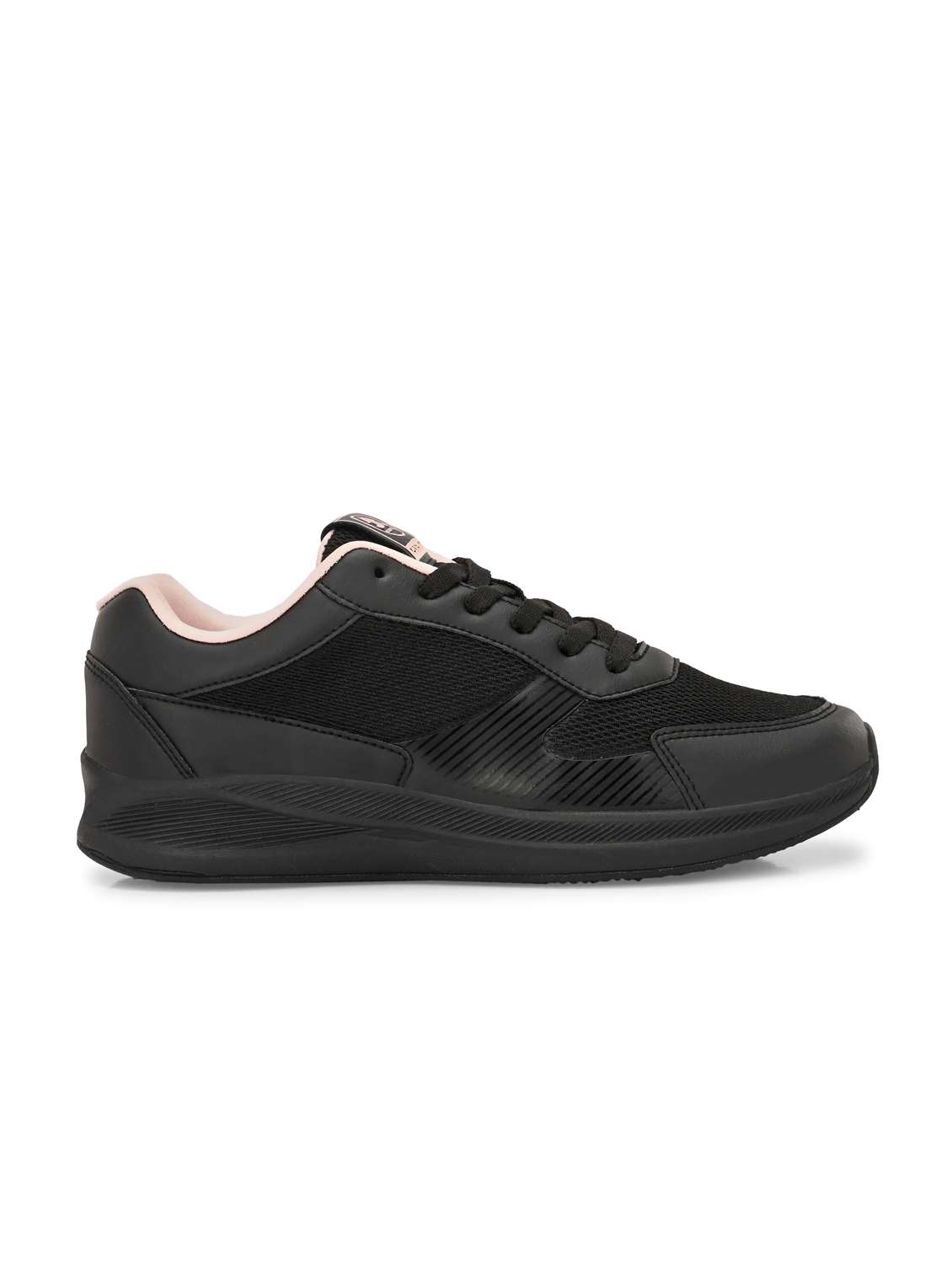 women black lace-up sports shoe - 22020367 - Standard Image - 2
