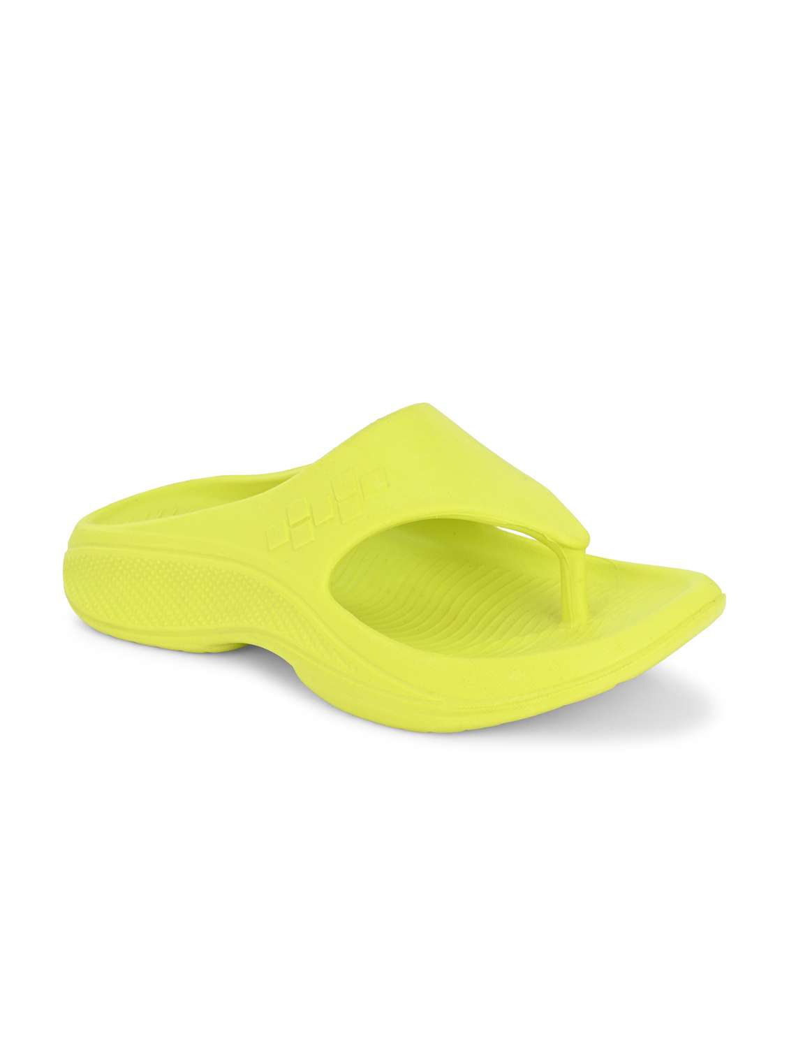 men lime solid slider flip flop - 22020434 - Standard Image - 2