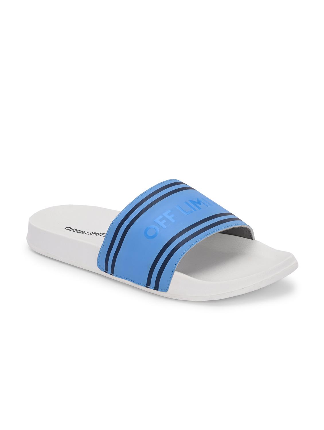 men striped open toe slider - 22020459 - Standard Image - 2