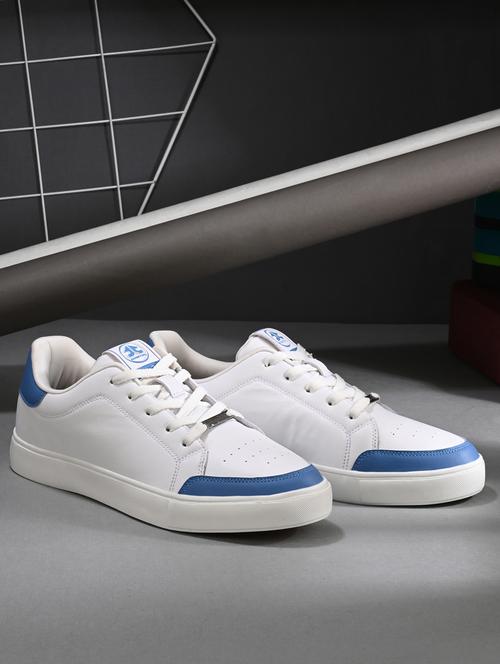 men white lace up sneaker - 22020521 -  Standard Image - 0