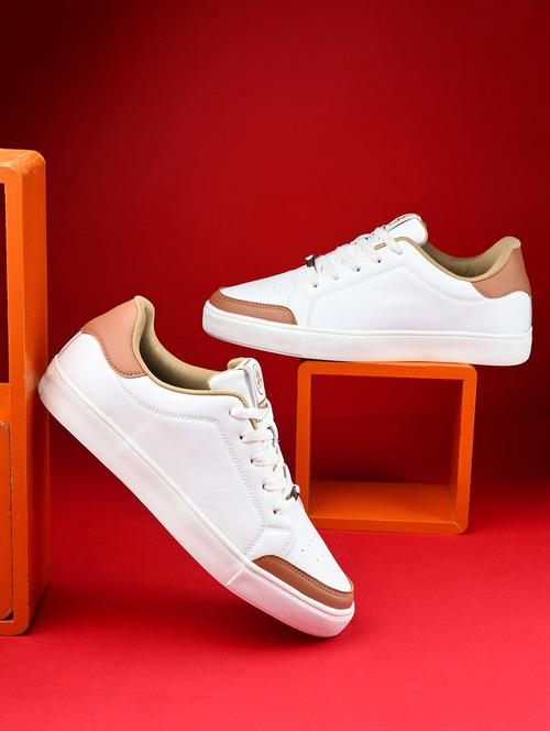 men white lace up sneaker - 22020524 -  Standard Image - 0
