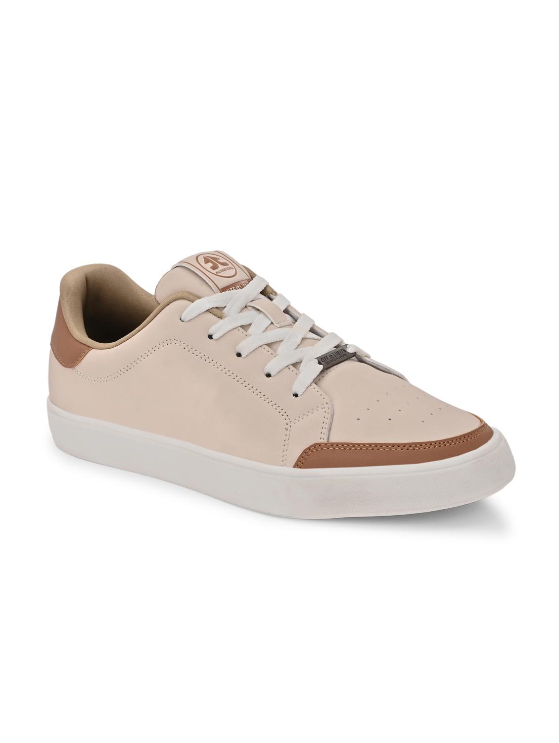 men cream lace up sneaker - 22020525 - Standard Image - 2