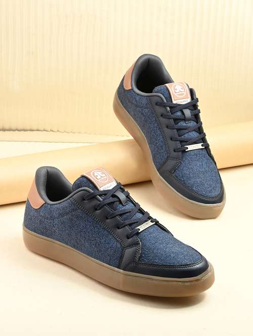 men blue lace up sneaker - 22020537 -  Standard Image - 0