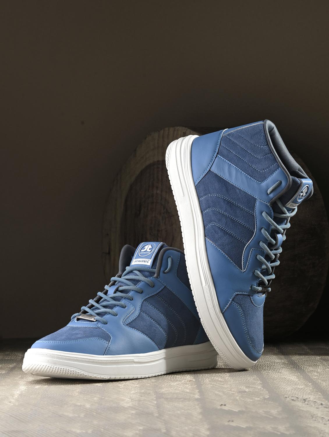 men blue solid lace up shoe - 22020545 -  Zoom Image - 0