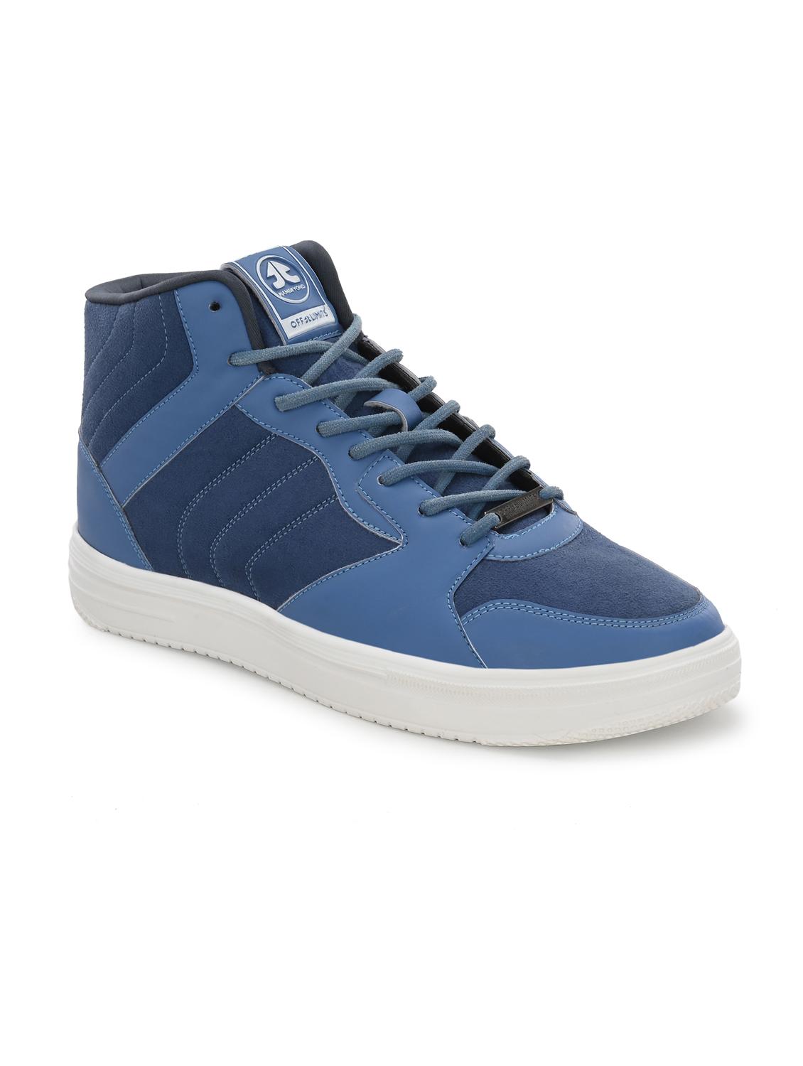 men blue solid lace up shoe - 22020545 - Standard Image - 2