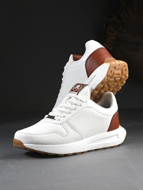 men solid white lace up shoe - 22020550 -  Standard Image - 0