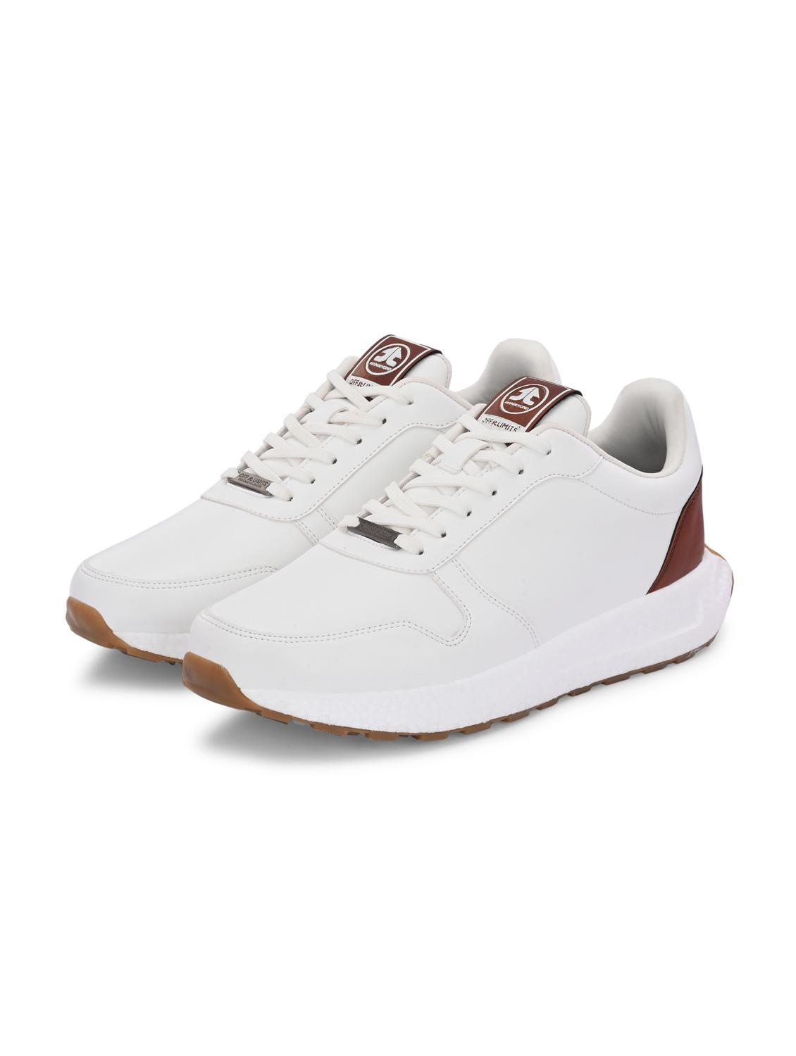men solid white lace up shoe - 22020550 - Standard Image - 2