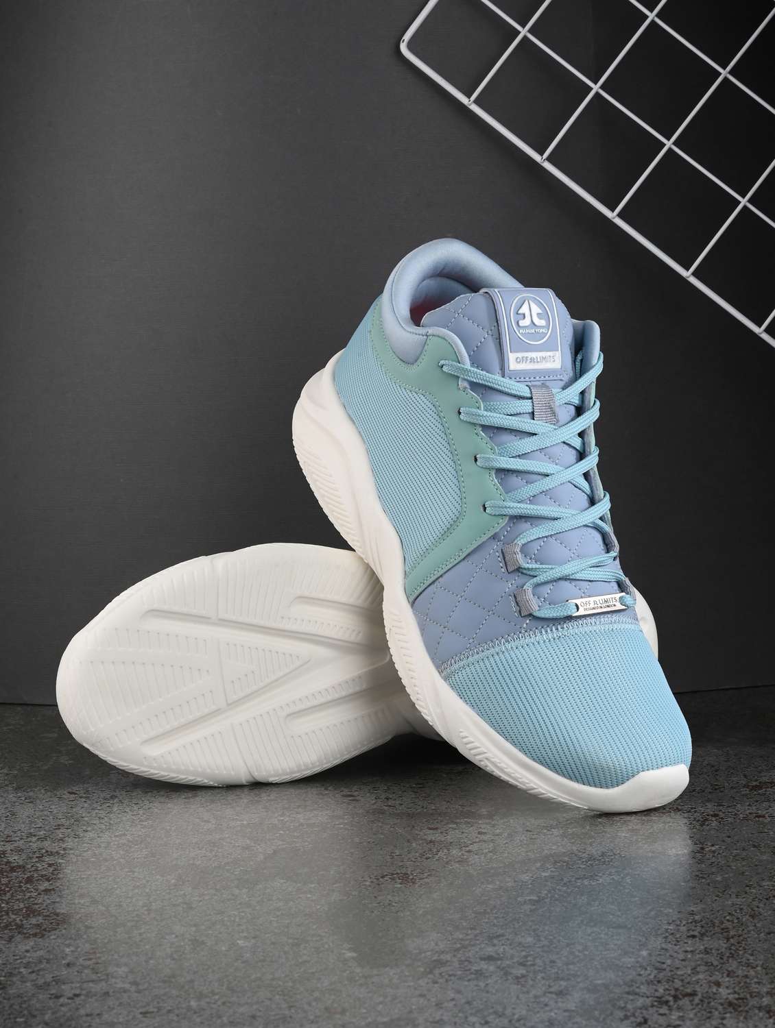 men solid blue lace up shoe - 22020558 - Zoom Image - 0