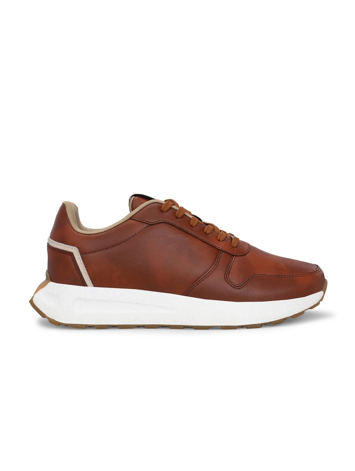 men solid brown lace up shoe - 22020562 - Standard Image - 2