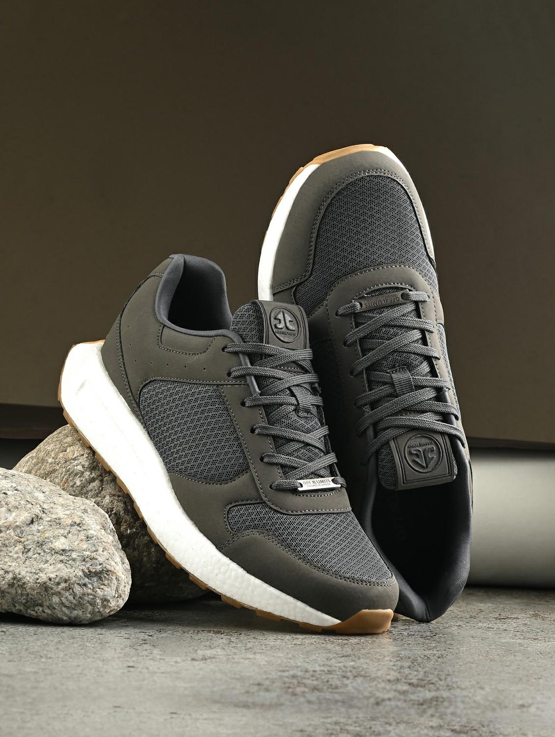 men solid grey lace up shoe - 22020564 -  Zoom Image - 0