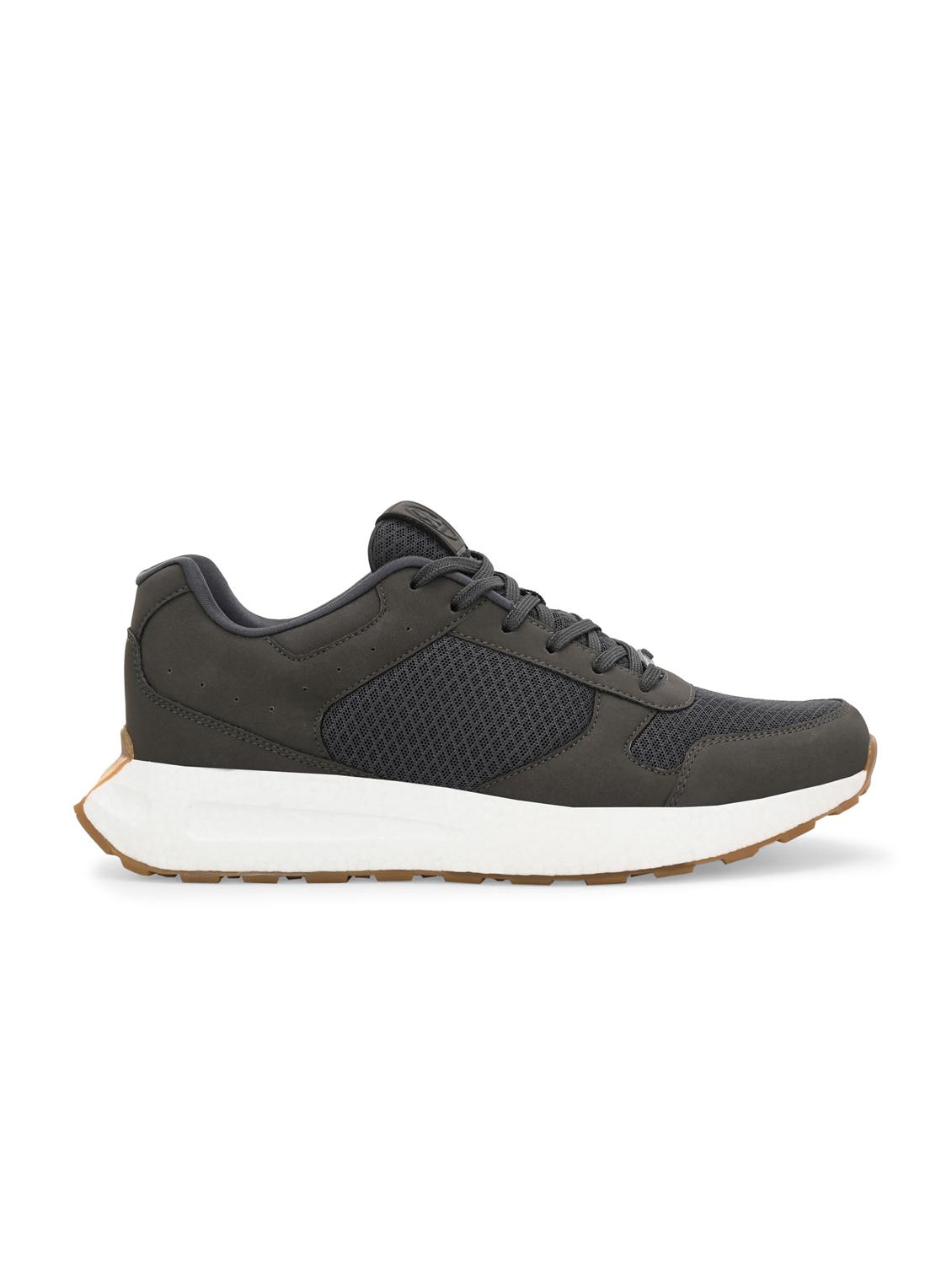 men solid grey lace up shoe - 22020564 - Standard Image - 2
