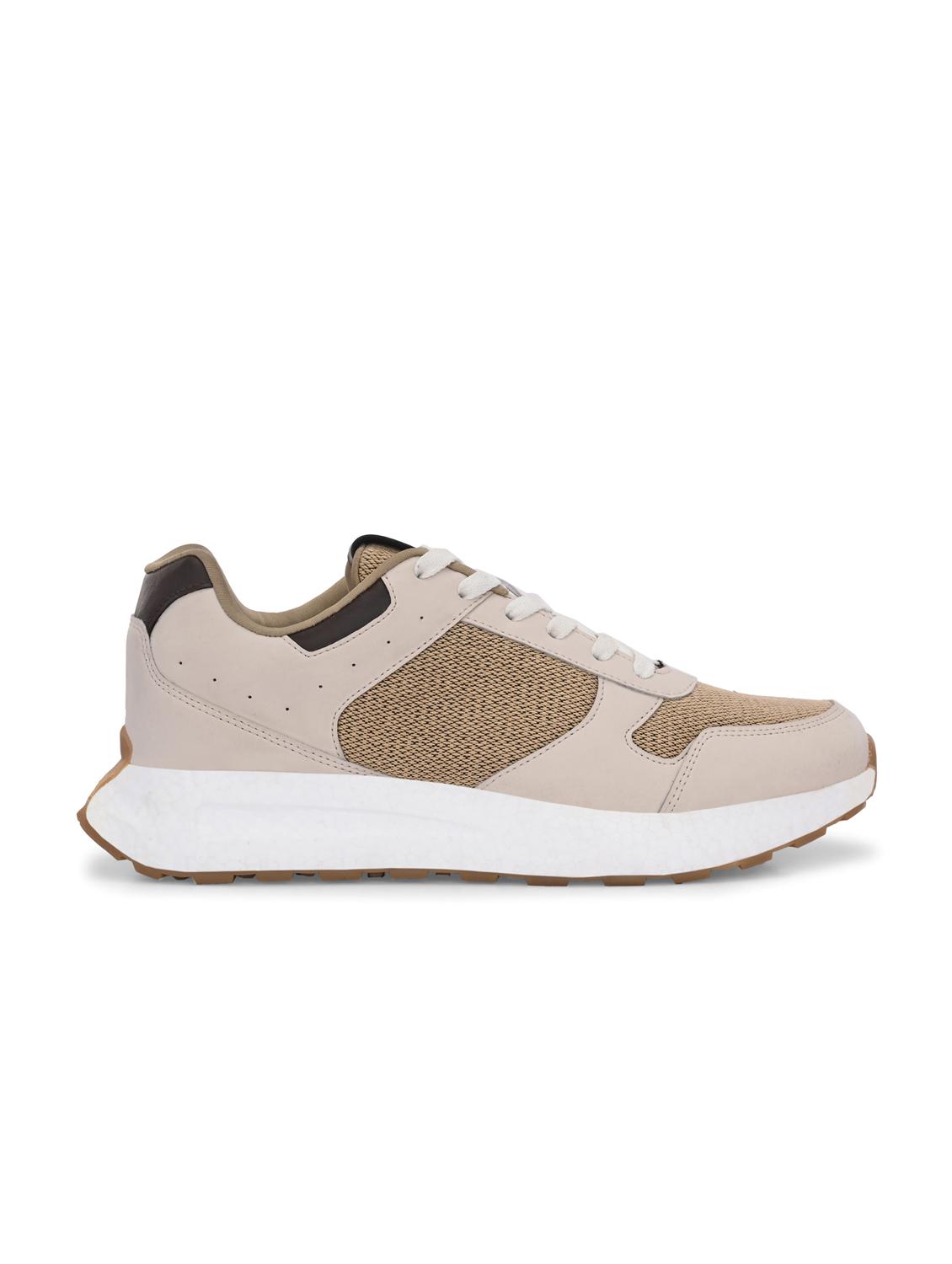 men solid beige lace up shoe - 22020565 - Standard Image - 2