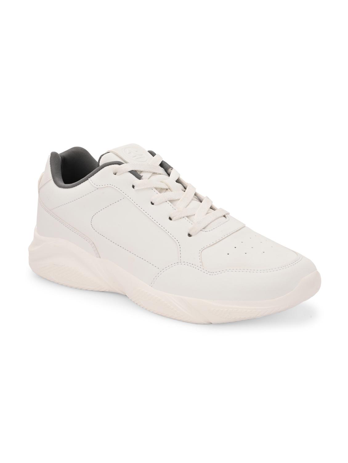 men solid white lace up shoe - 22020573 - Standard Image - 2