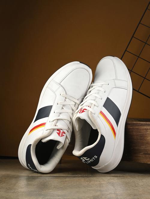 men solid white lace up shoe - 22020577 -  Standard Image - 0