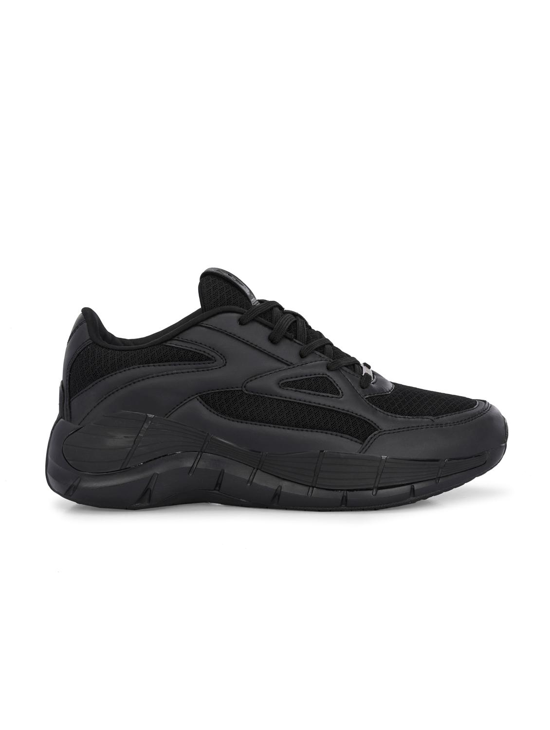 men solid black lace up shoe - 22020581 - Standard Image - 2