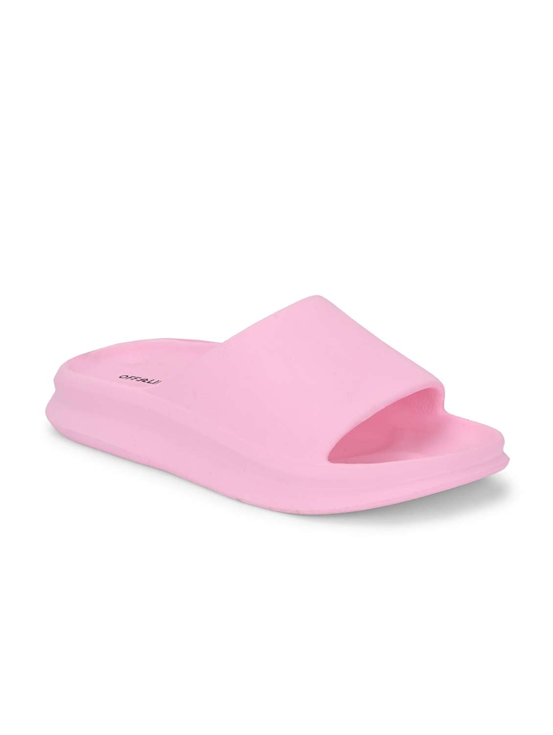 women pink solid slip on slides  - 22020583 -  Standard Image - 2