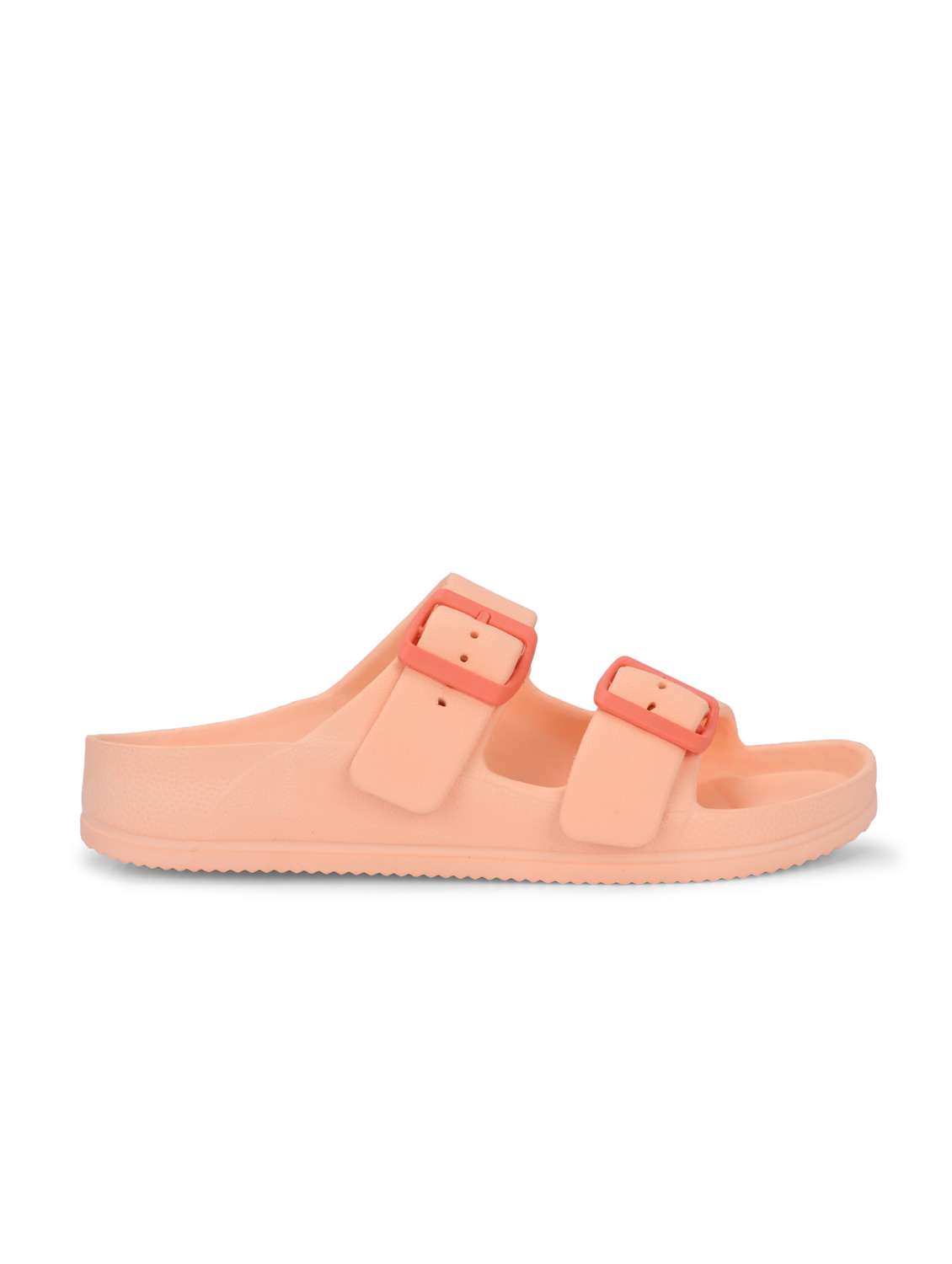 women orange solid slip on slides  - 22020594 -  Standard Image - 2