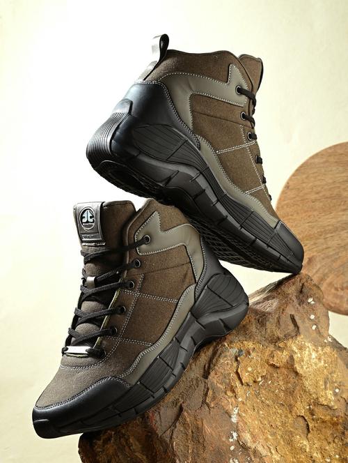 men solid olive sport shoe - 22020604 -  Standard Image - 0
