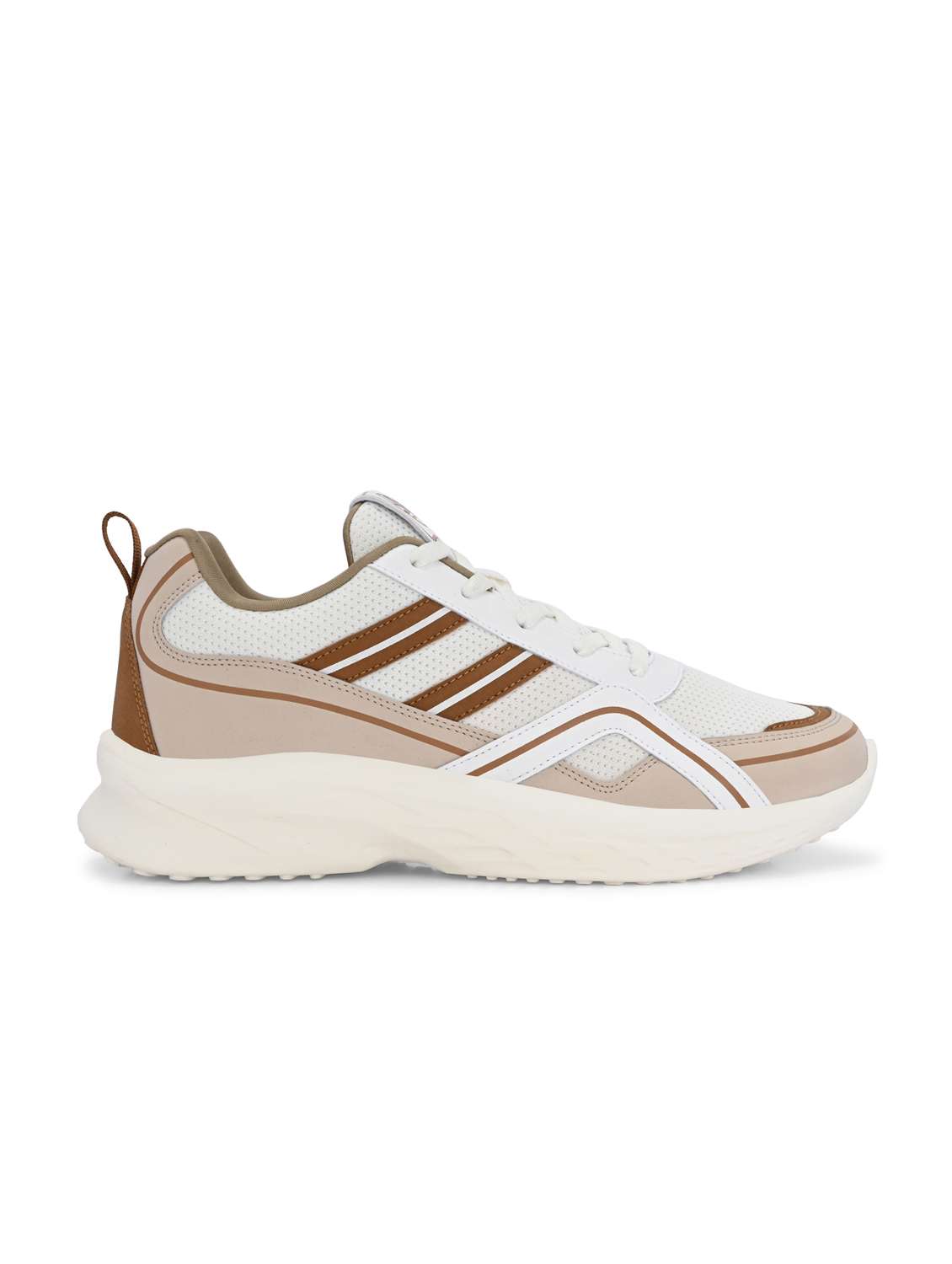men cream solid sport shoe - 22020608 - Standard Image - 2