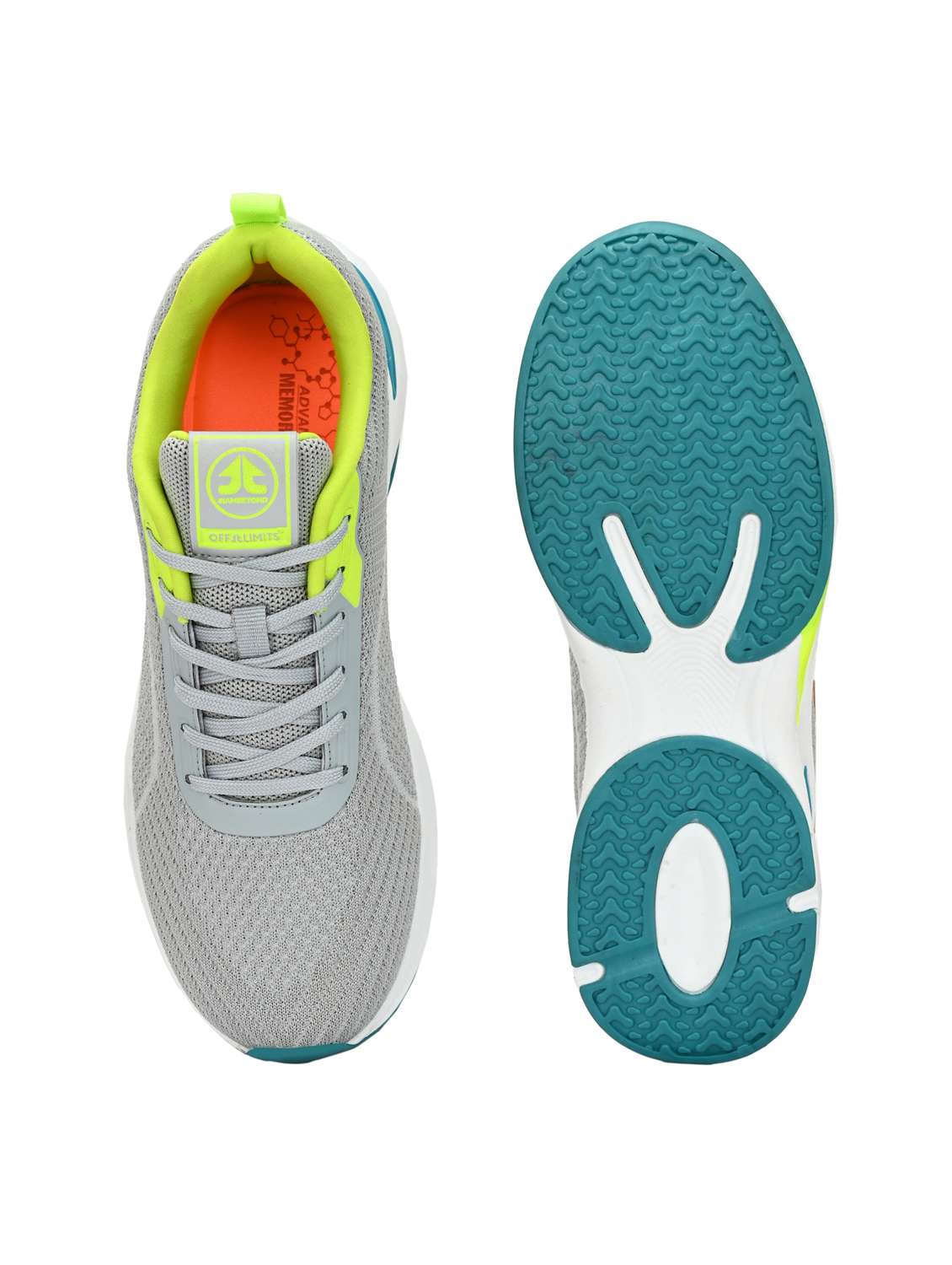 Men Grey Lace Up Sport Shoe