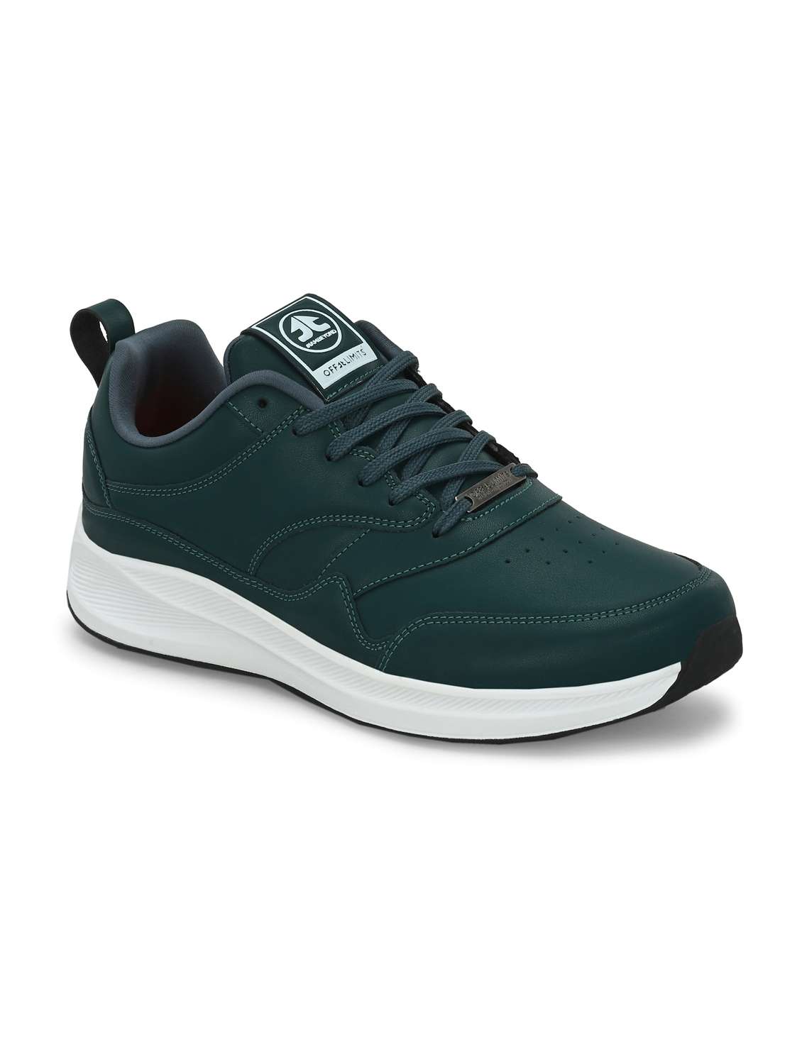 men solid bottle green sport shoe - 22020632 -  Standard Image - 2