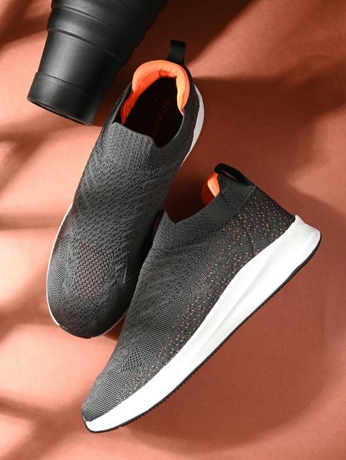men solid grey slip on sport shoe - 22020647 -  Standard Image - 0