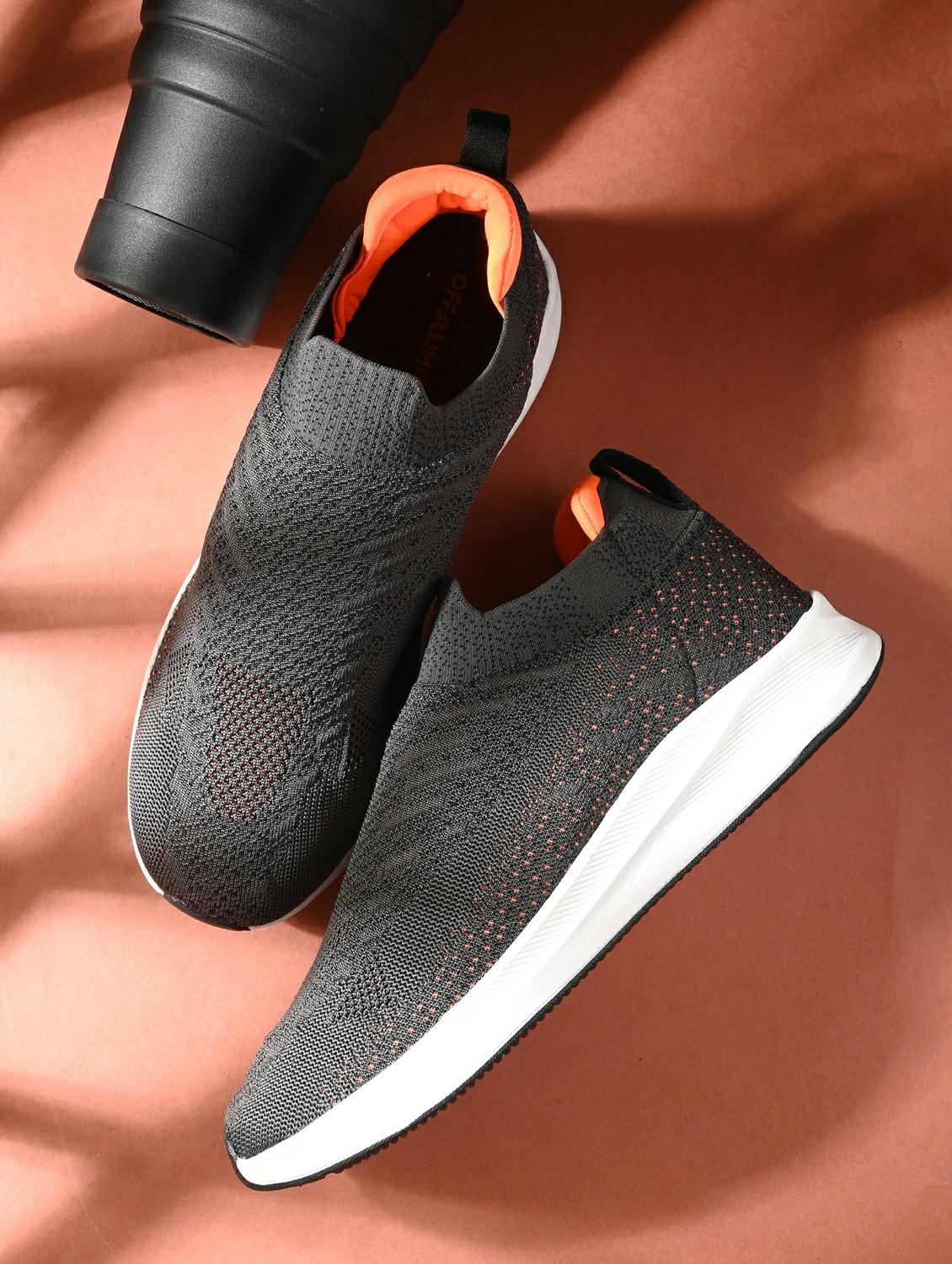 men solid grey slip on sport shoe - 22020647 -  Zoom Image - 0