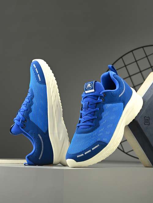 men solid lace up blue sport shoe - 22020679 -  Standard Image - 0
