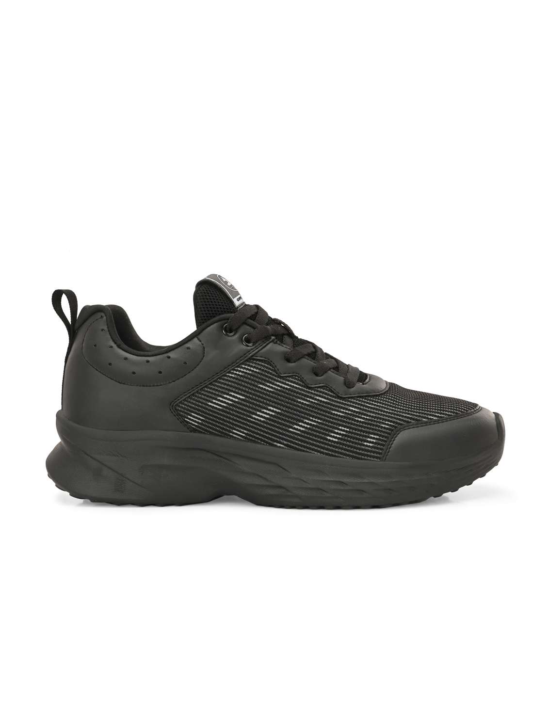 men solid lace up black sport shoe - 22020680 -  Standard Image - 2