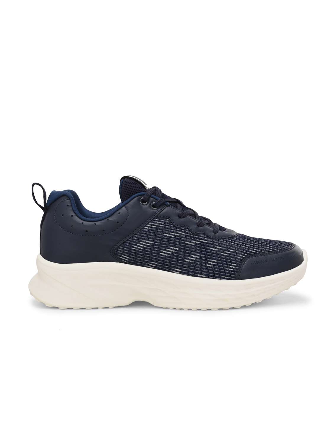 men solid lace up navy blue sport shoe - 22020681 -  Standard Image - 2