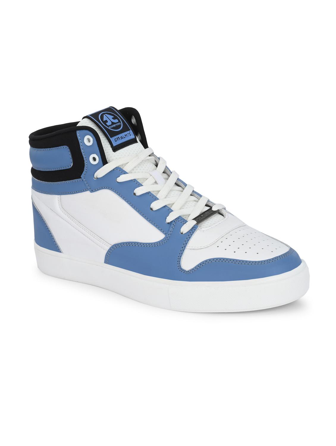 men blue color blocked lace up sneaker - 22020699 - Standard Image - 2