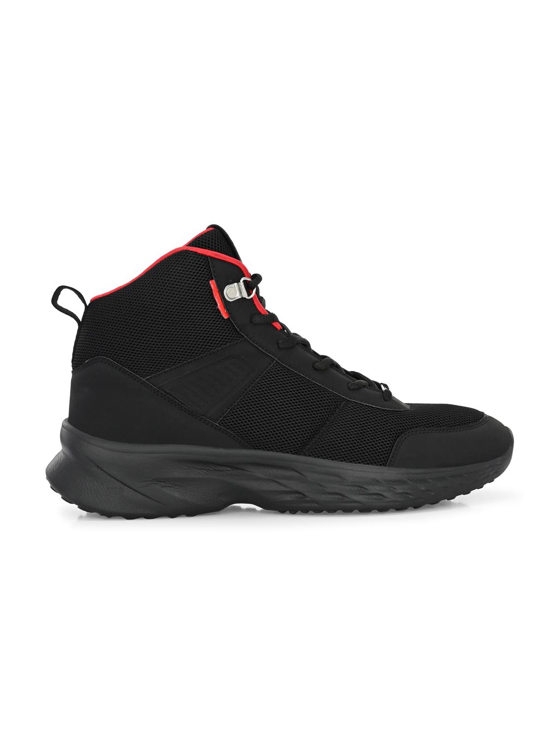 men black lace up high ankle sneaker - 22020700 - Standard Image - 2