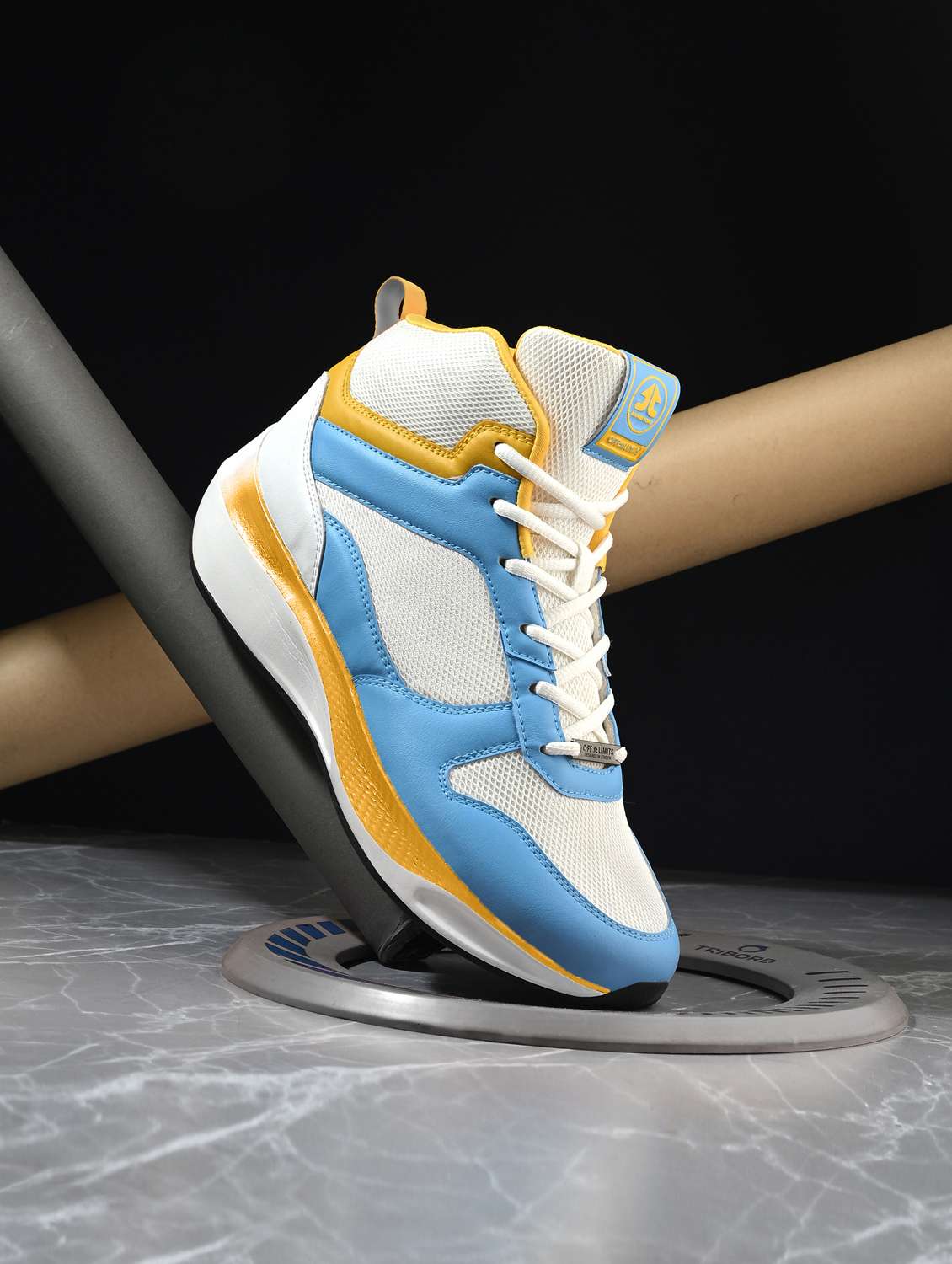 men color block lace up sport shoe