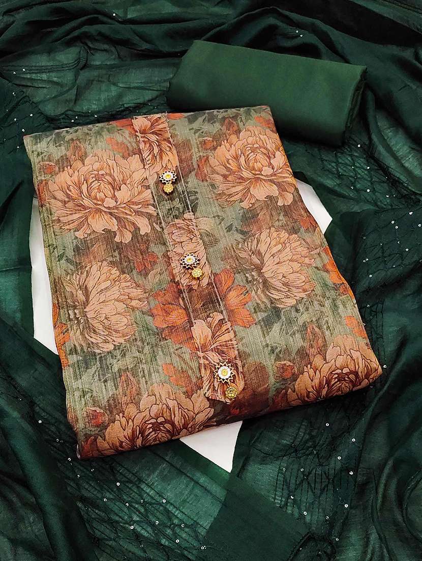 women floral printed unstitched suit set