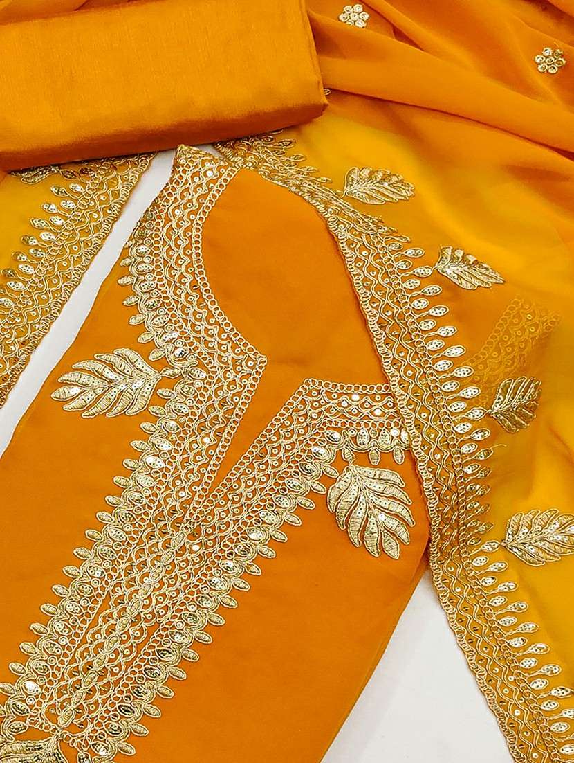 women solid with work unstitched suit set - 22021628 -  Standard Image - 2