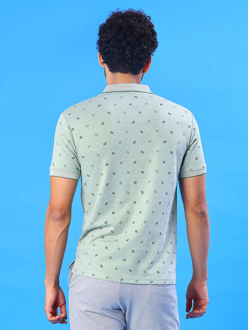 men printed short sleeve regular fit polo t-shirt - 22022118 -  Standard Image - 2