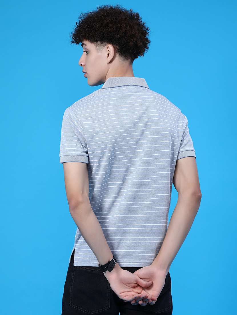 men striped short sleeve regular fit polo t-shirt - 22022136 -  Standard Image - 2
