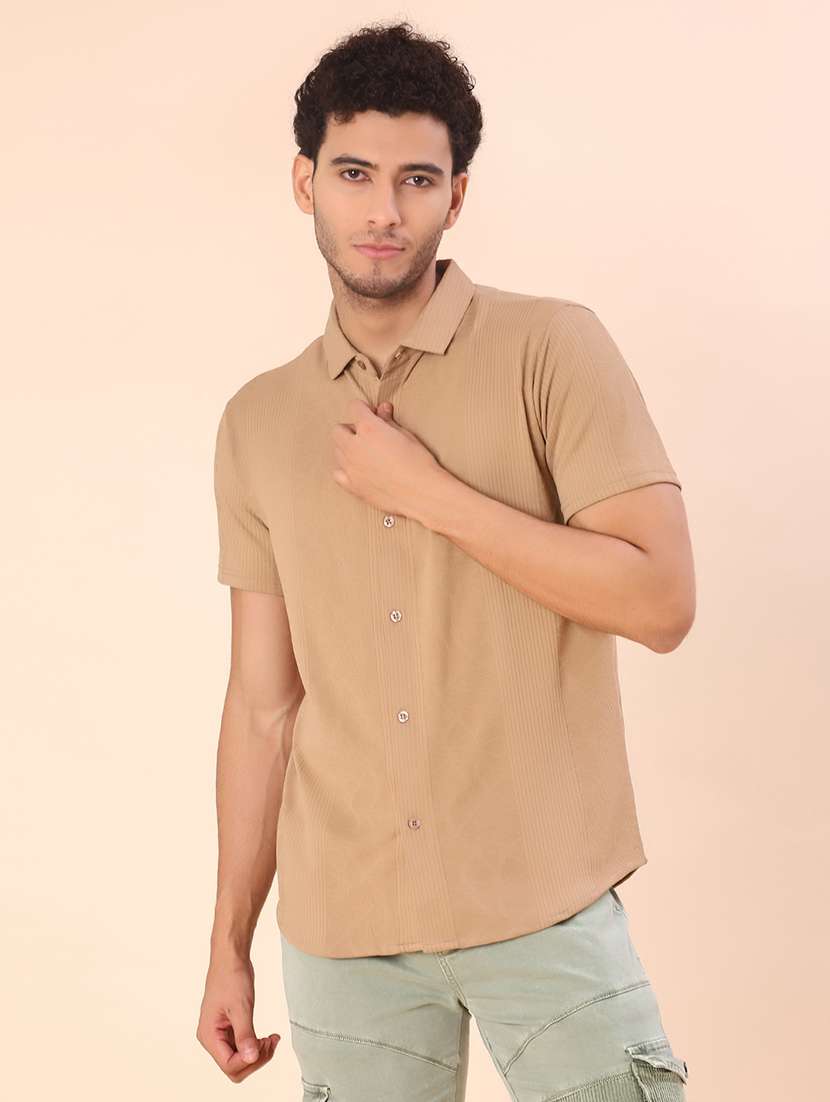 men self design short sleeve regular fit casual shirt - 22022224 -  Standard Image - 2