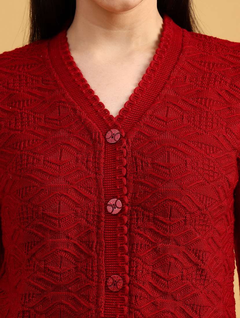 women self designed long sleeve cardigan - 22022246 -  Standard Image - 2