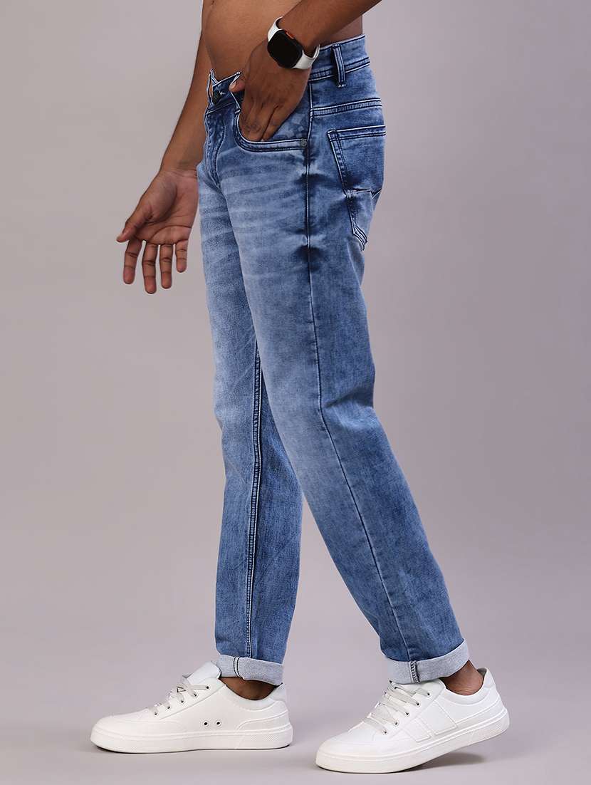 men washed mid rise full length jeans - 22022253 -  Standard Image - 2